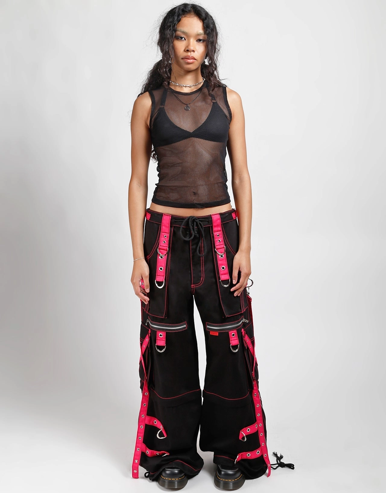 WaterRepellentCoating X-STRAP ZIP OFF PANT BLACK/PINK