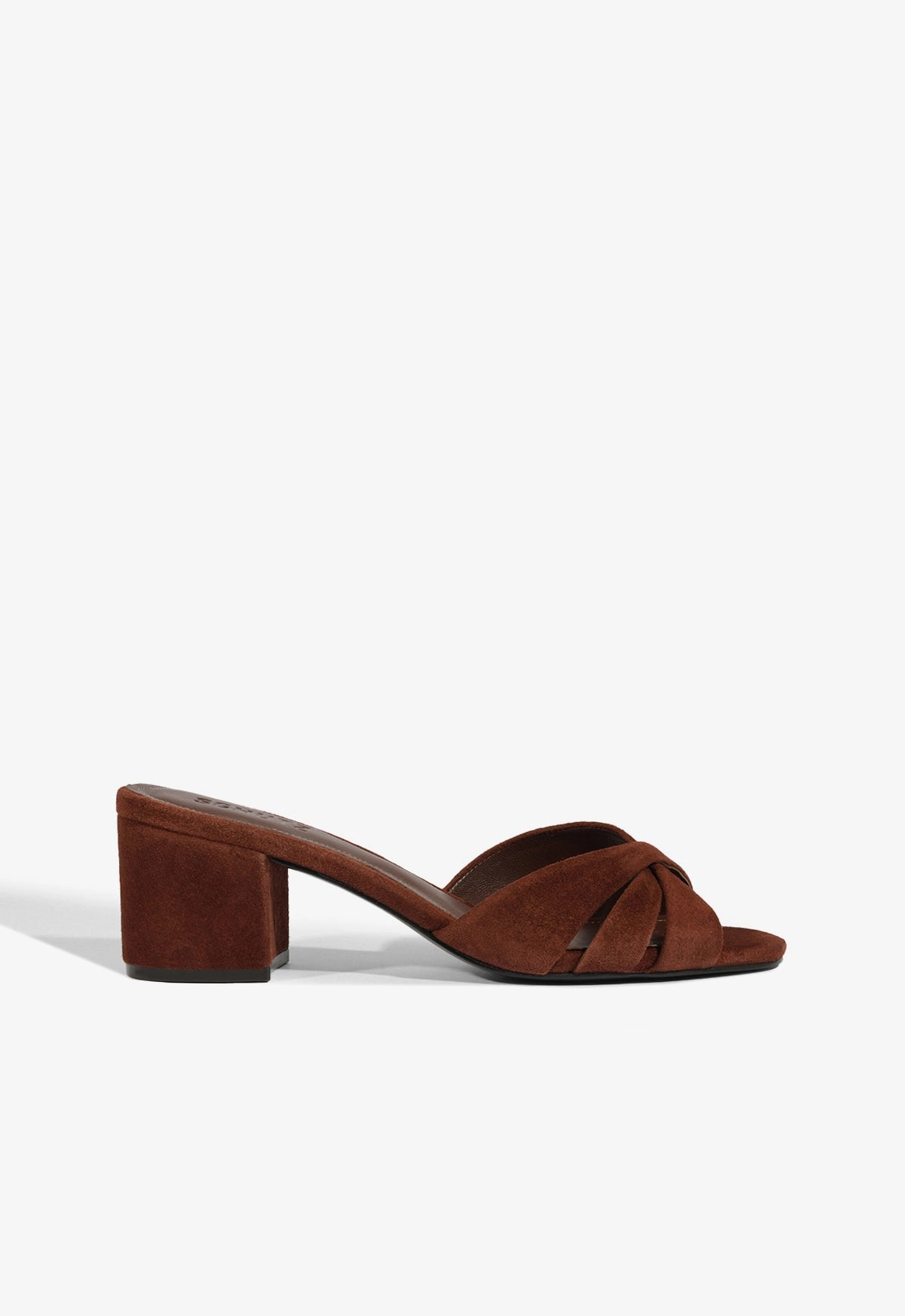 Keefa Block Mule Suede Sandal Heat Mode