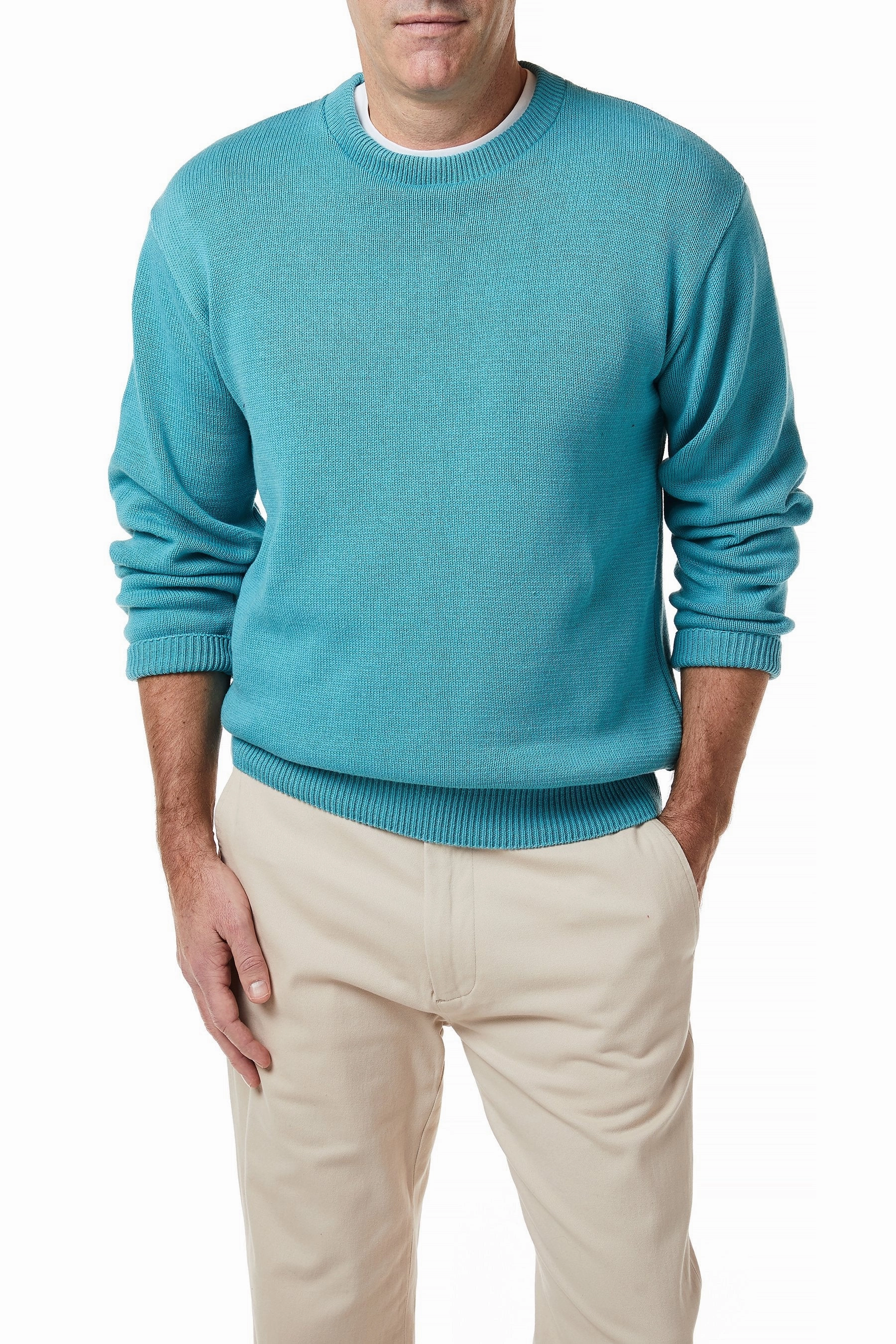 Yachtsman Crewneck Sweater Seafoam Quick Release Buckle System Summer Relaxation