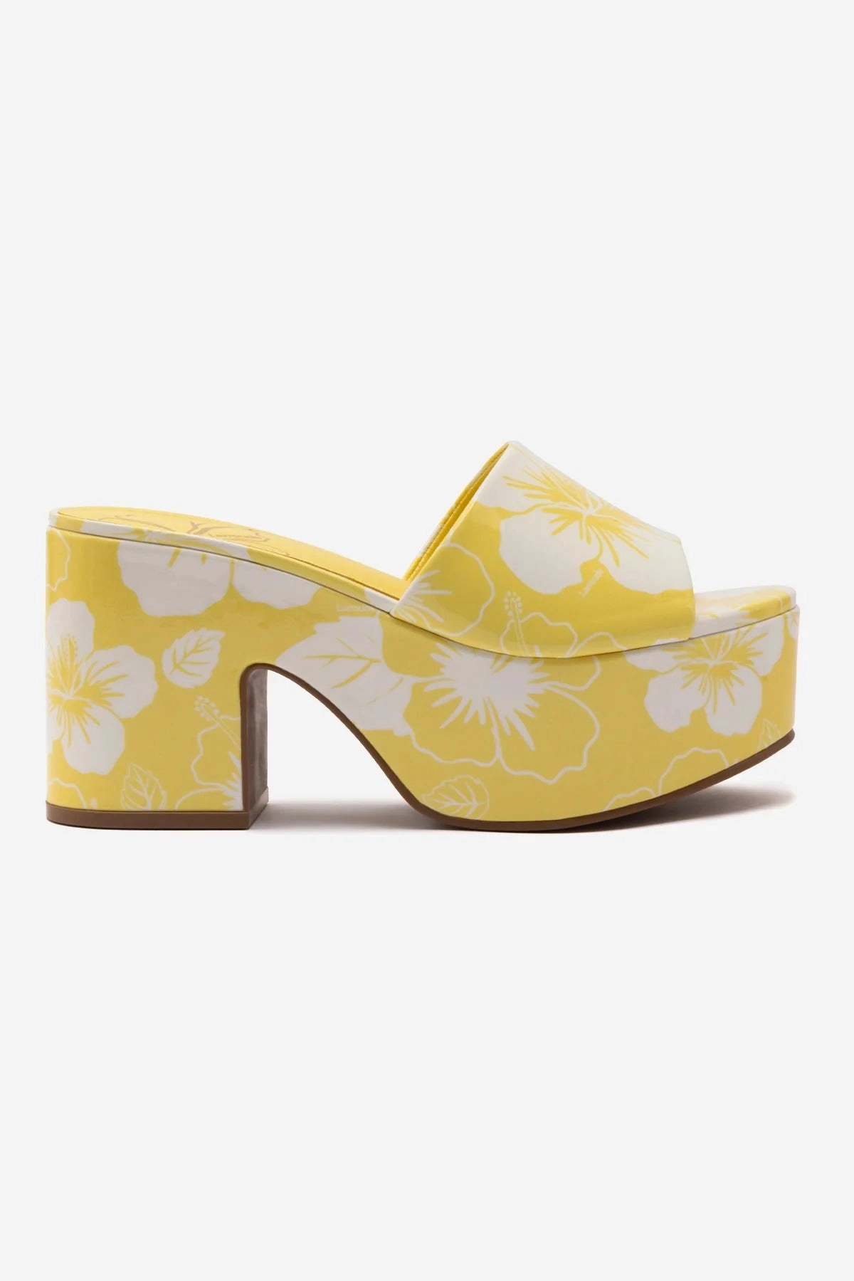 Miso Platform Sandal In Lemonade Printed Leather Step Tall