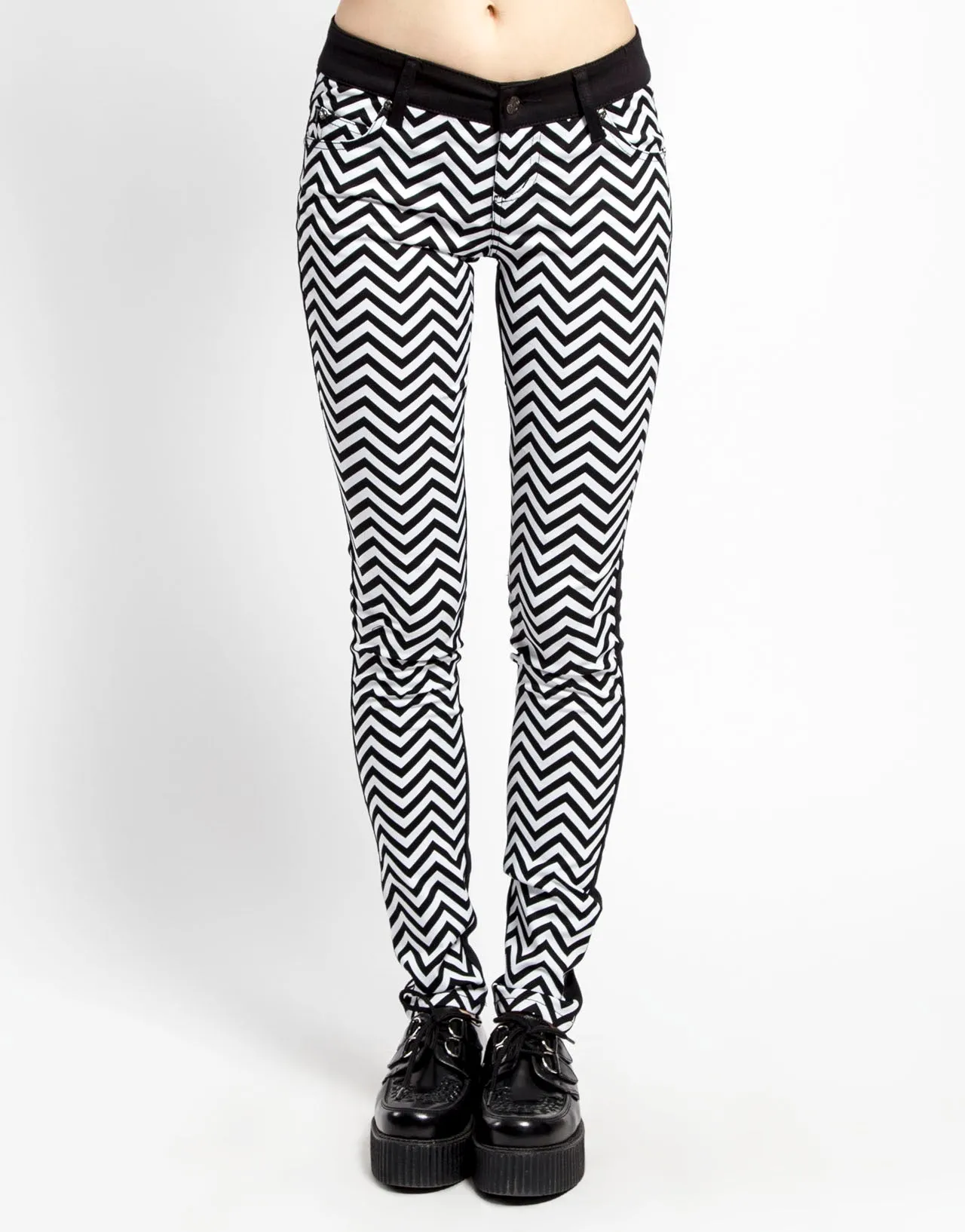 ZIG ZAG SPLIT FRONT SKINNY Comfort Ready Cuffed hem