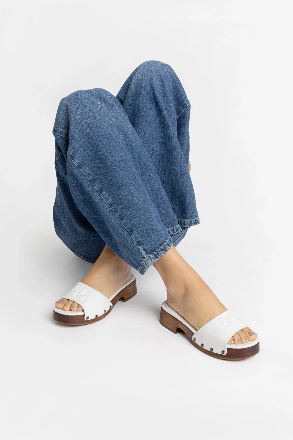 Comfort Zuzi Mule In White Patent Leather